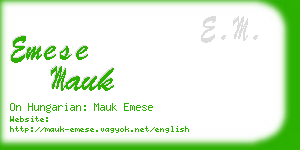 emese mauk business card